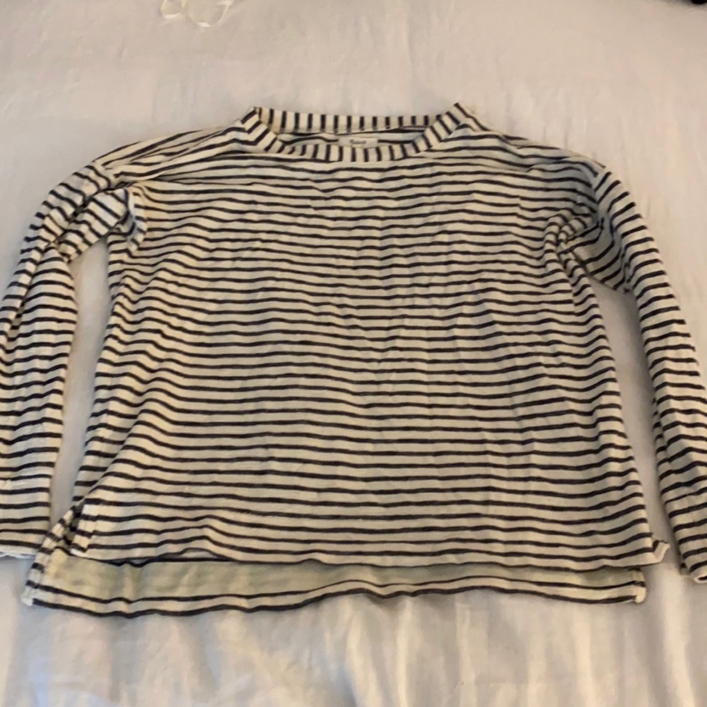 Madewell pullover striped sweatshirt